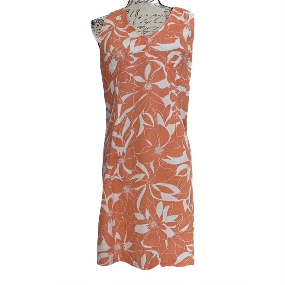 Cotton Print Sheath Dress size large